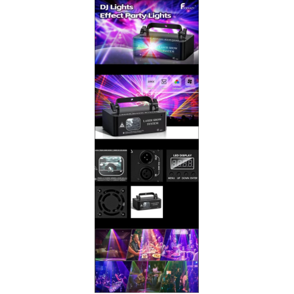 Lasershow - DMX laser - Effect - Disco verlichting - Afbeelding 3