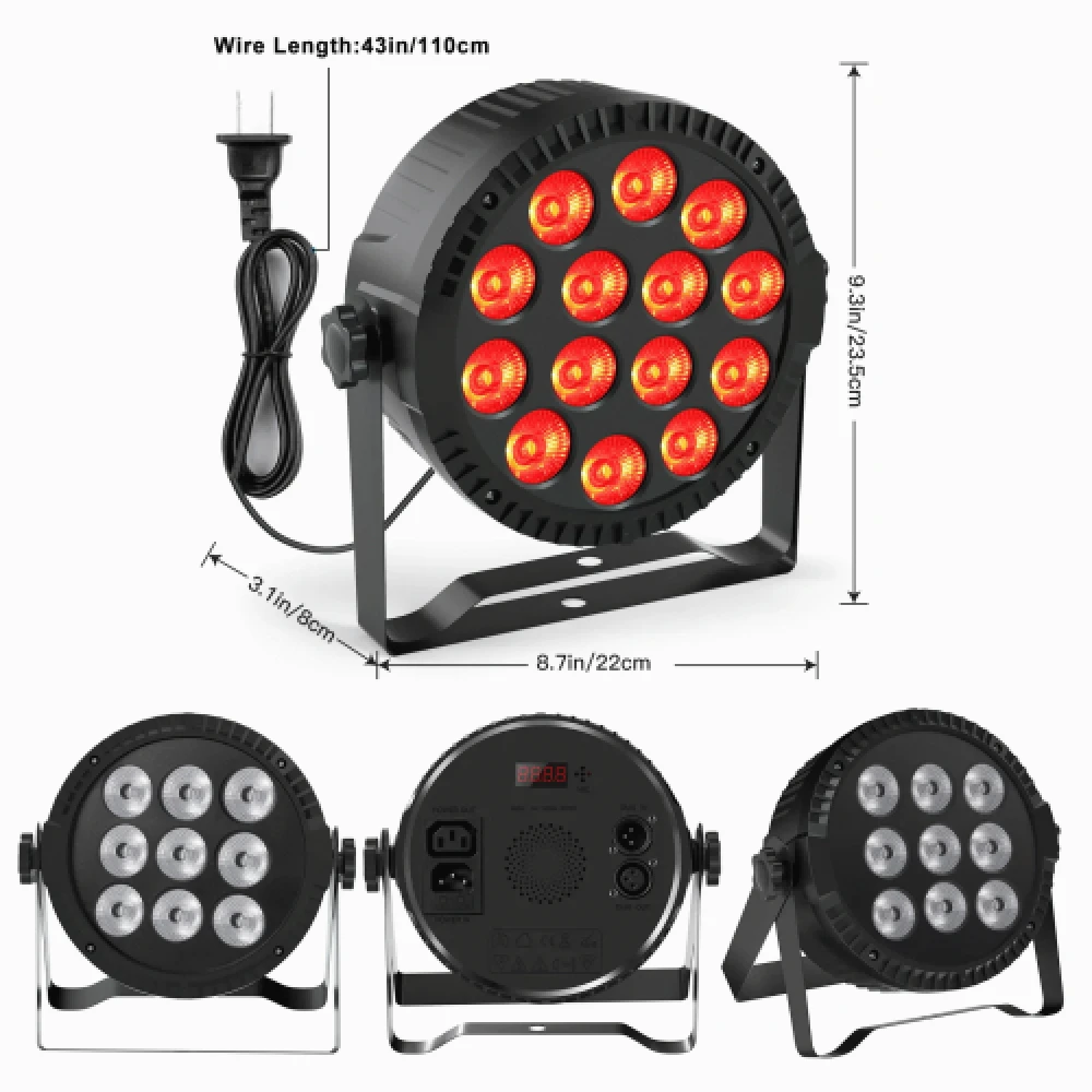 LED PAR Light – 9×6W RGBW met DMX & Afstandsbediening - Afbeelding 4