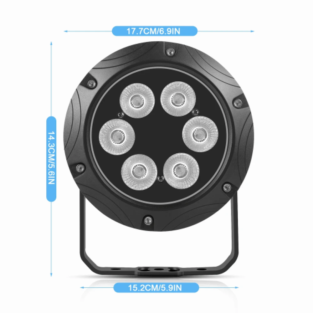 IP65 Waterdichte 6×10W RGBW LED Par Light - Afbeelding 5