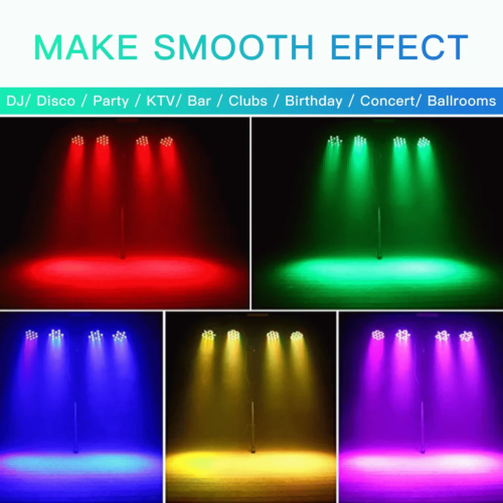 LED PAR Light – 9×6W RGBW met DMX & Afstandsbediening - Afbeelding 7