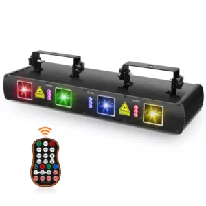laser RGB met 4 stralen en afstandsbediening