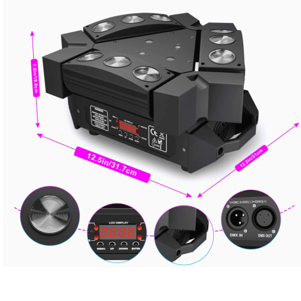 50W 9x3 Laser roterende movinghead RGB - Afbeelding 2