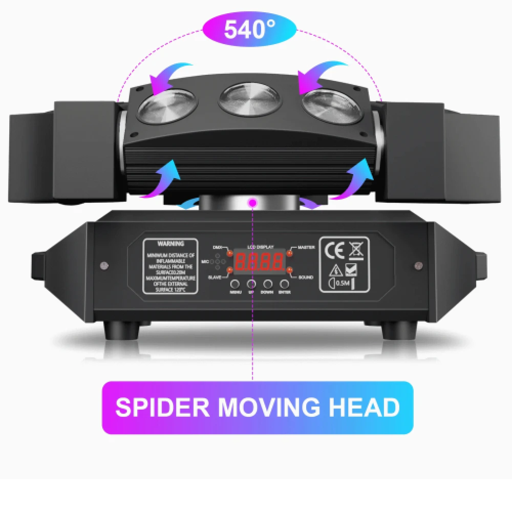 50W 9x3 Laser roterende movinghead RGB - Afbeelding 3