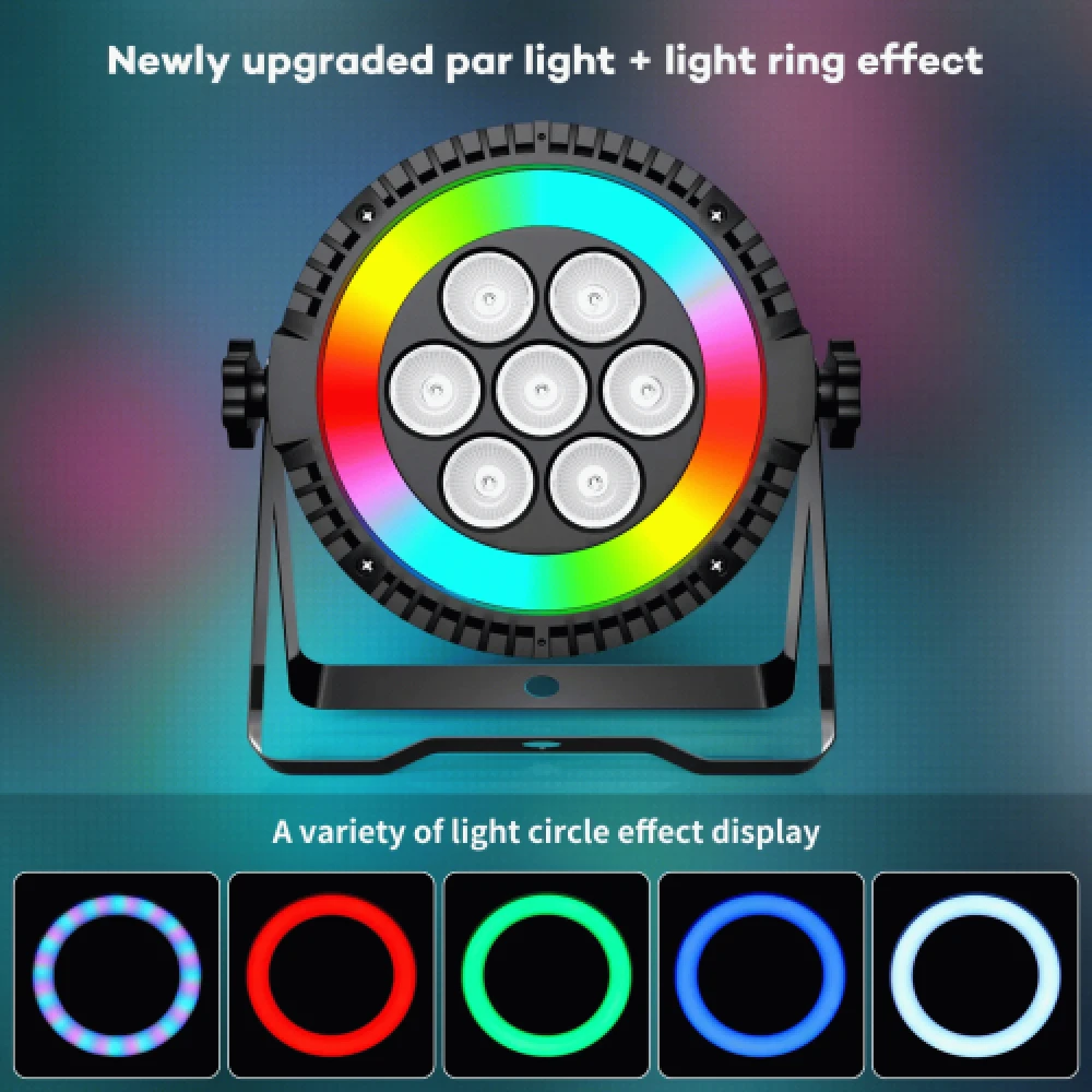 LED Matrix Effect Par Light (7× RGBW + 48× SMD LEDs) - Afbeelding 2
