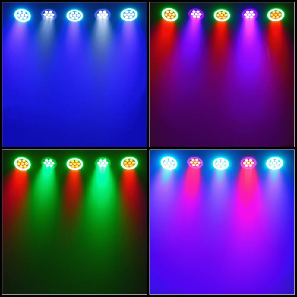 LED Matrix Effect Par Light (7× RGBW + 48× SMD LEDs) - Afbeelding 4