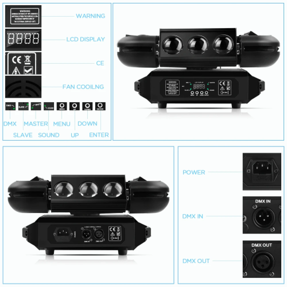 150W 4 in 1 laser movinghead RGBW - Afbeelding 4