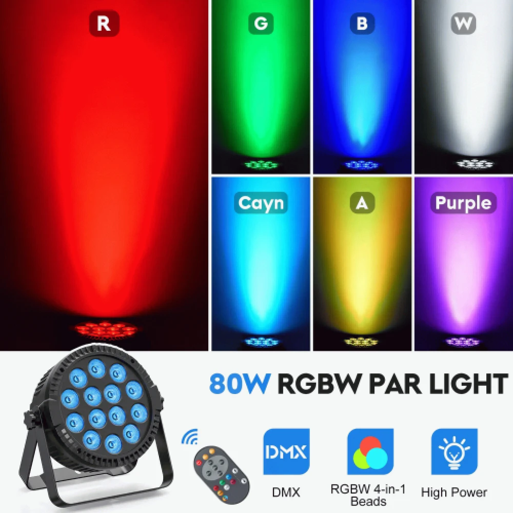 LED PAR Light – RGBW Stage Verlichting met DMX - Afbeelding 5