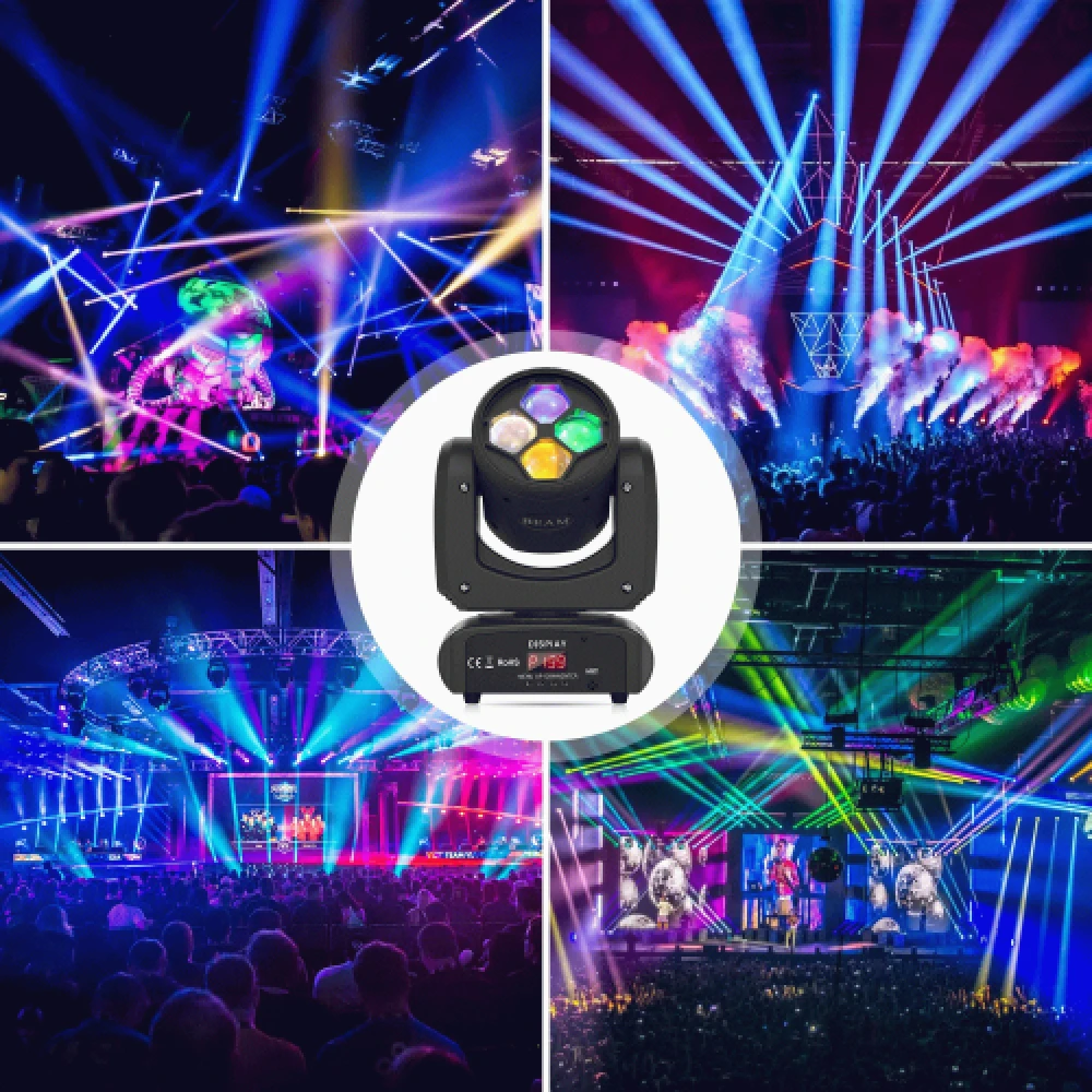 80W beam movinghead met 8 gobo's en 8 kleuren - Afbeelding 6