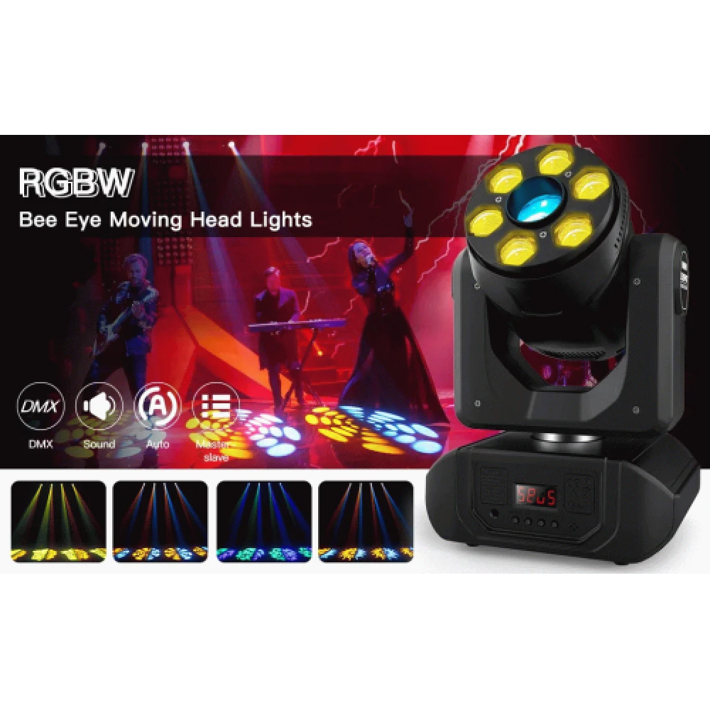 50W movinghead met 8 kleuren en 8 gobo's - Afbeelding 4
