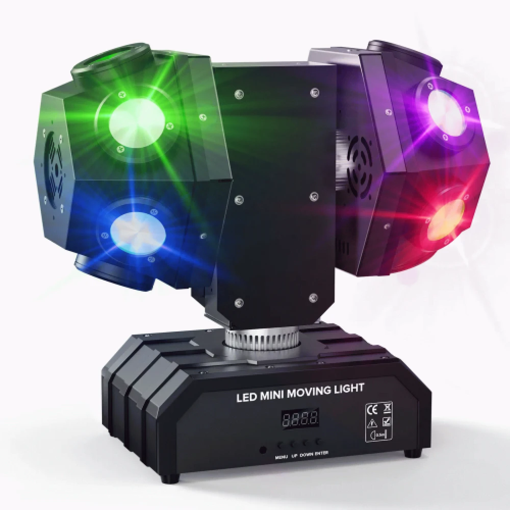 150W RGBW ronddraaiende movinghead met 12 lichtbronnen
