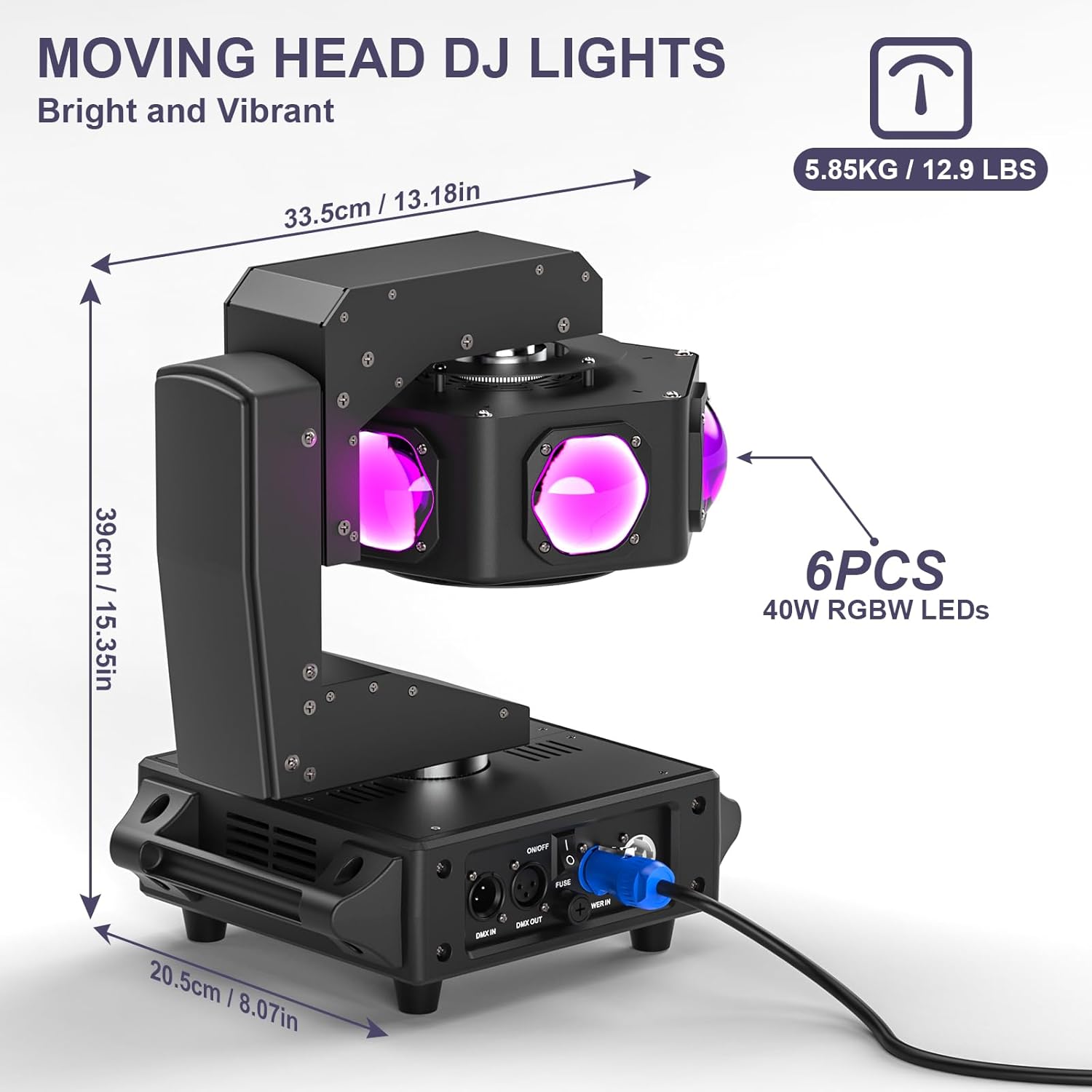 LED Stage Light – Professionele RGBW DMX PAR Lamp - Afbeelding 3
