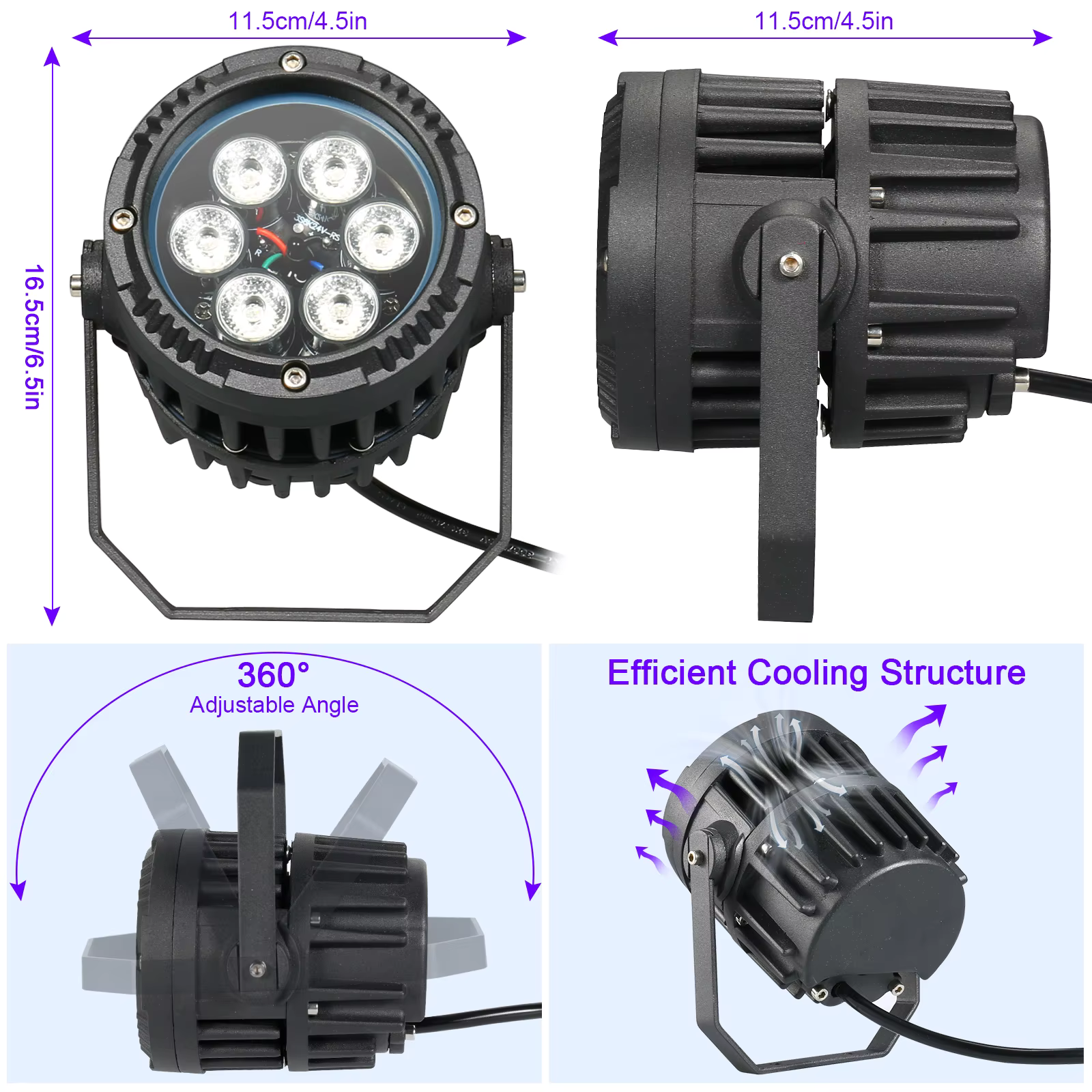 20W Waterdichte Rgb Par Lamp Met Afstandsbediening - Afbeelding 6