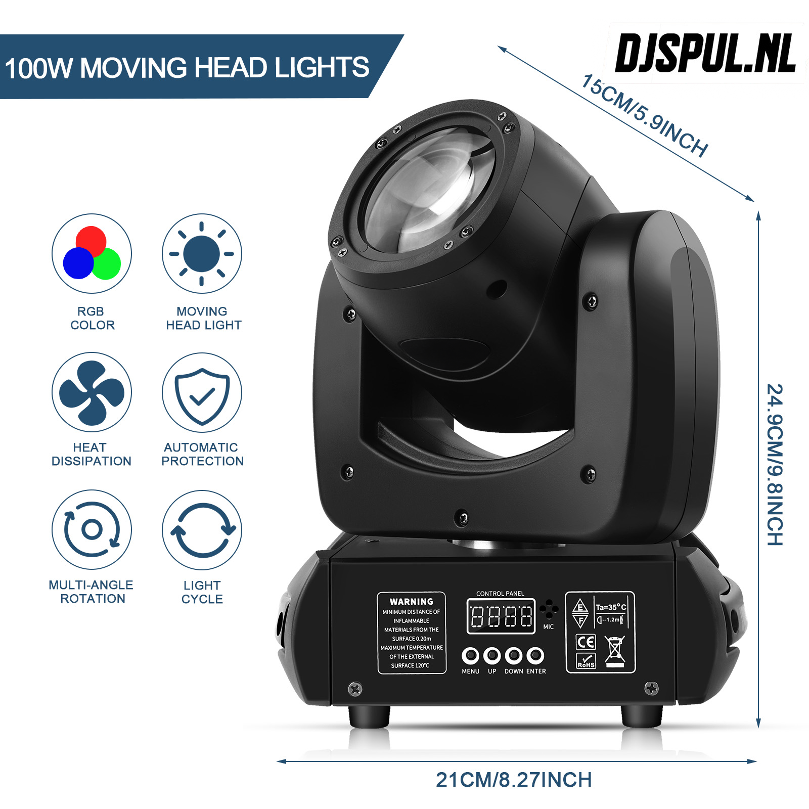 100W Beam & Gobo Moving Head - Afbeelding 8